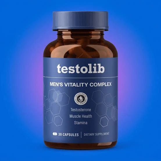 Testolib Flasche auf blauer Produktgrafik